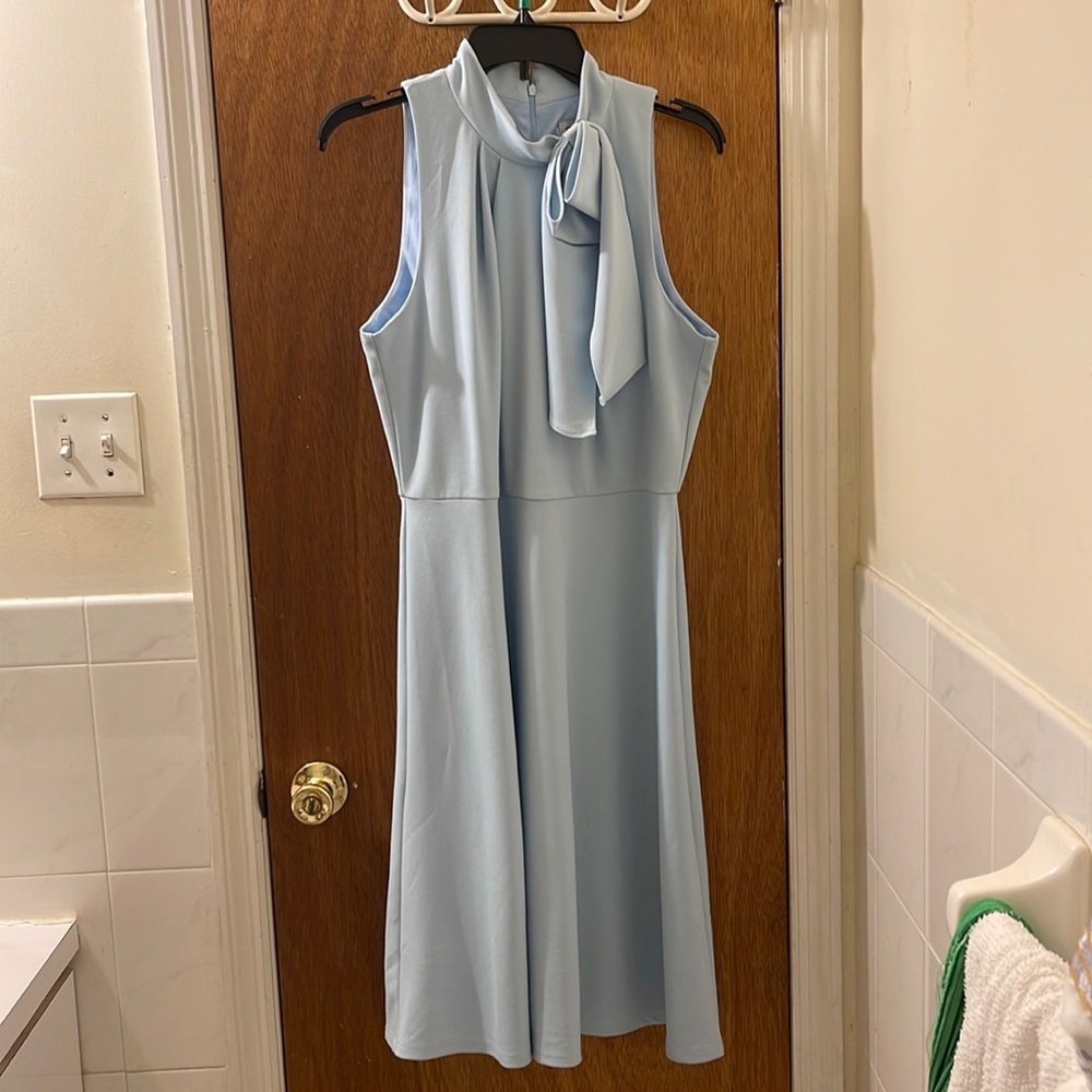 Shelby and Palmer Light Blue Dress with Bow